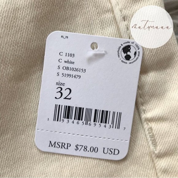 Free People Penny Pull-On Flare Jeans in White 32 - Picture 2 of 4